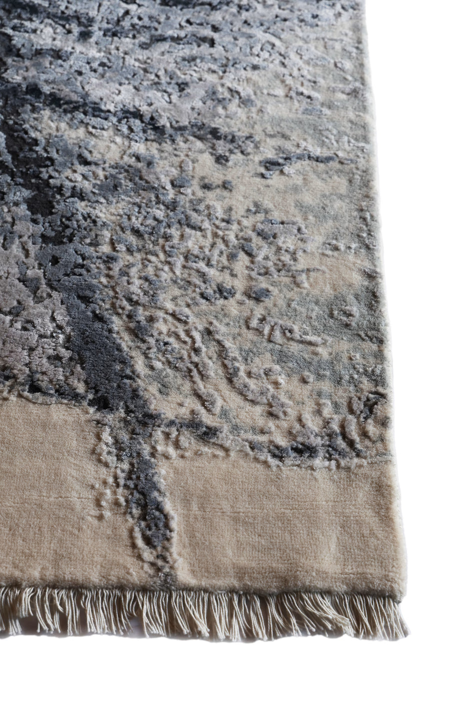 Contemporary designer rug with textured abstract design