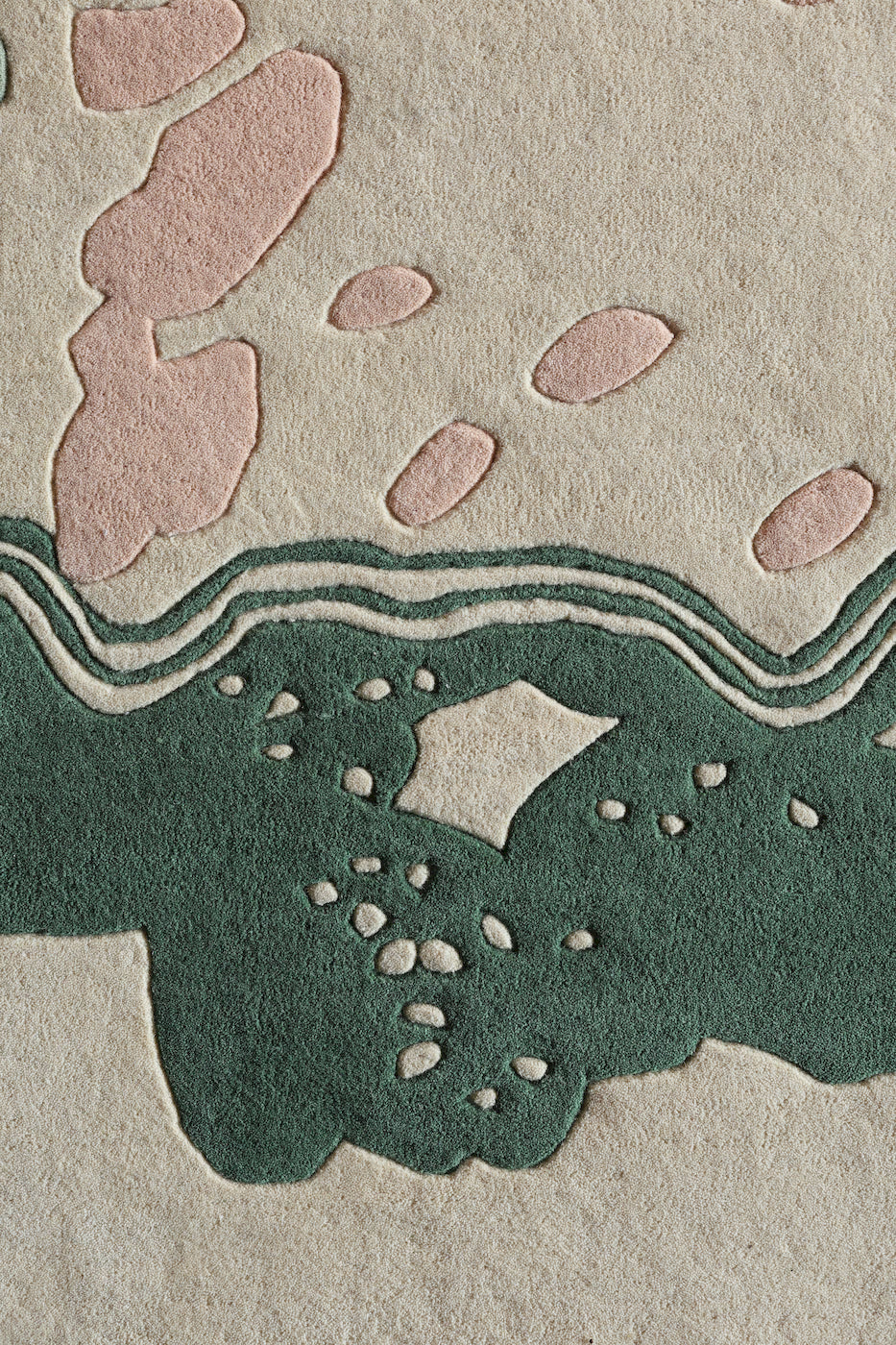 Contemporary designer rug with organic nature inspired pattern