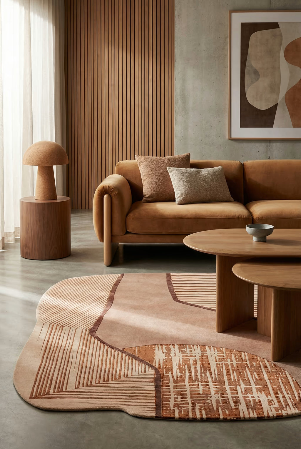 Luxury wool and Tencel designer rug for living room