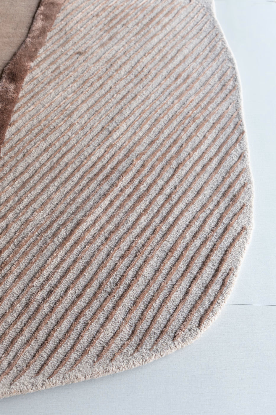Modern textured abstract wool area rug