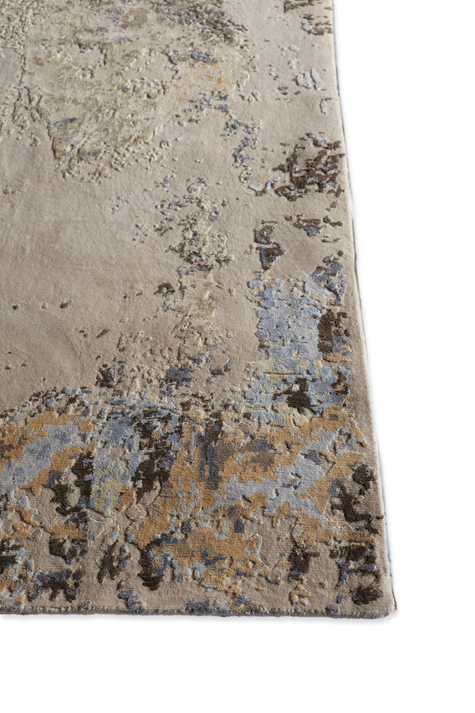 Contemporary beige rug with subtle abstract design