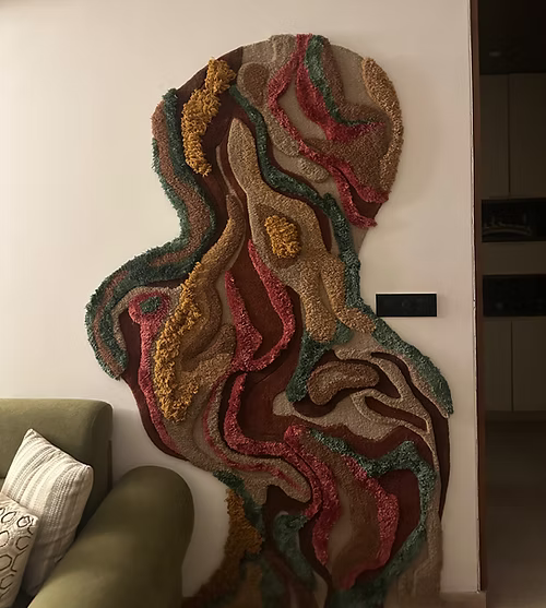 Roots handmade wool and Tencel textured area rug