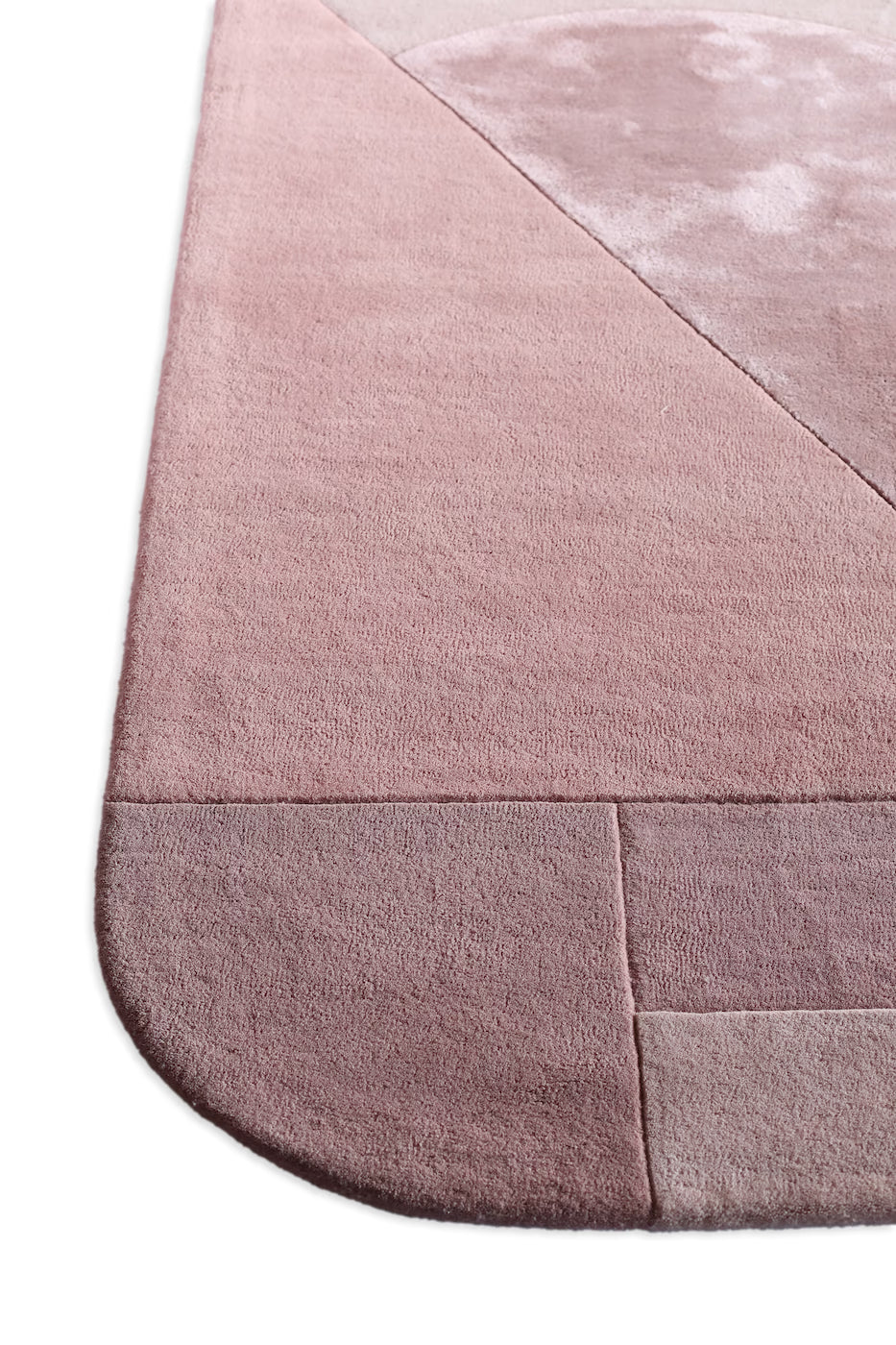 Contemporary handmade wool rug with abstract shapes