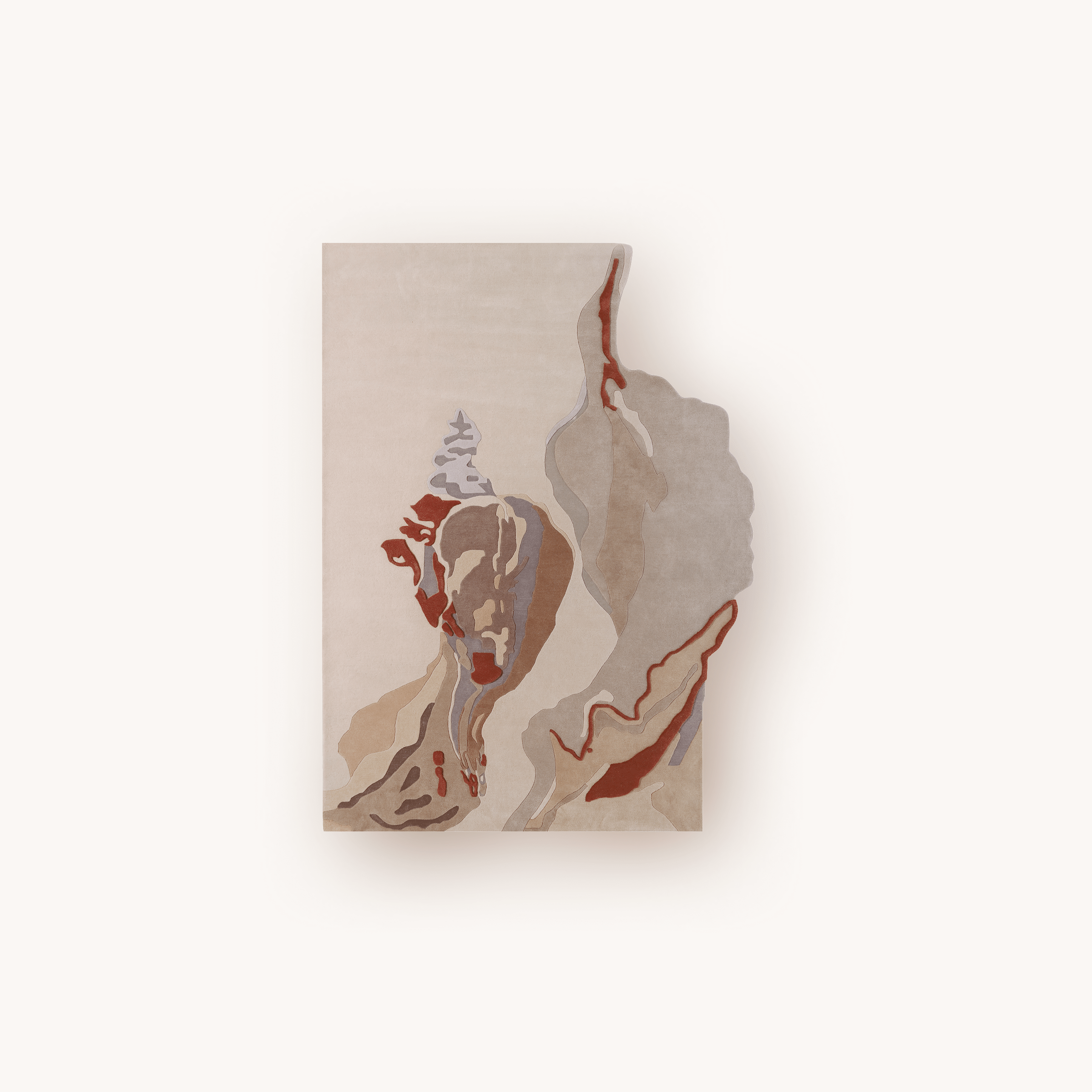 Garden of Dreams handmade wool abstract beige brown rug 9x12 designer carpet