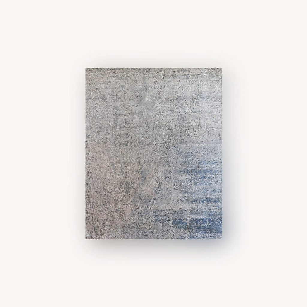 Vapour Trails hand knotted wool and Tencel area rug