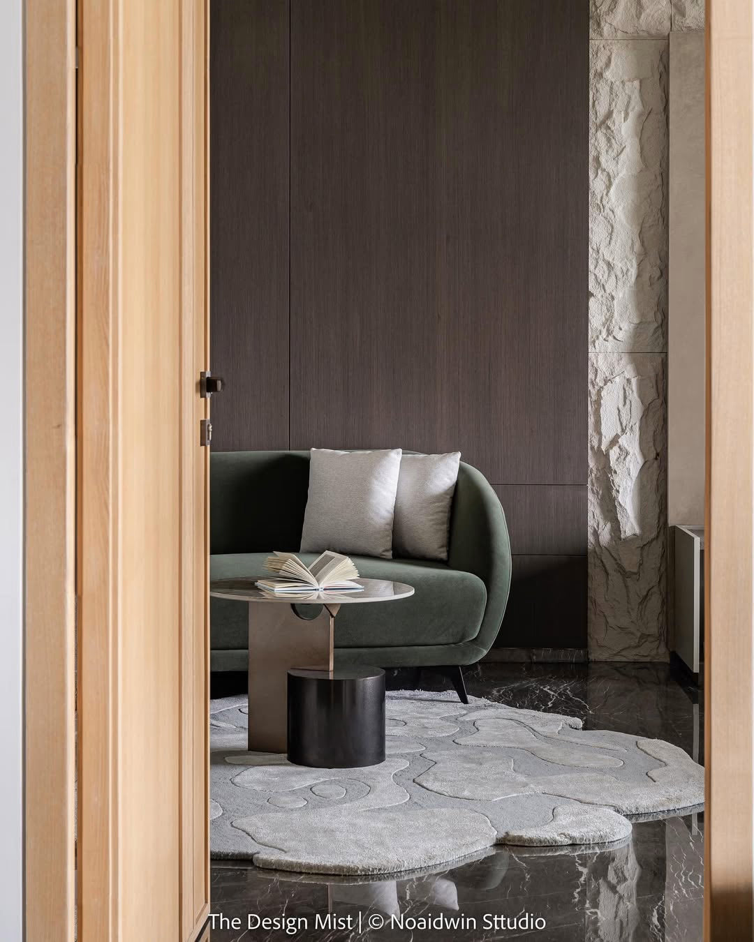 Luxury handmade shaped rug for modern interiors