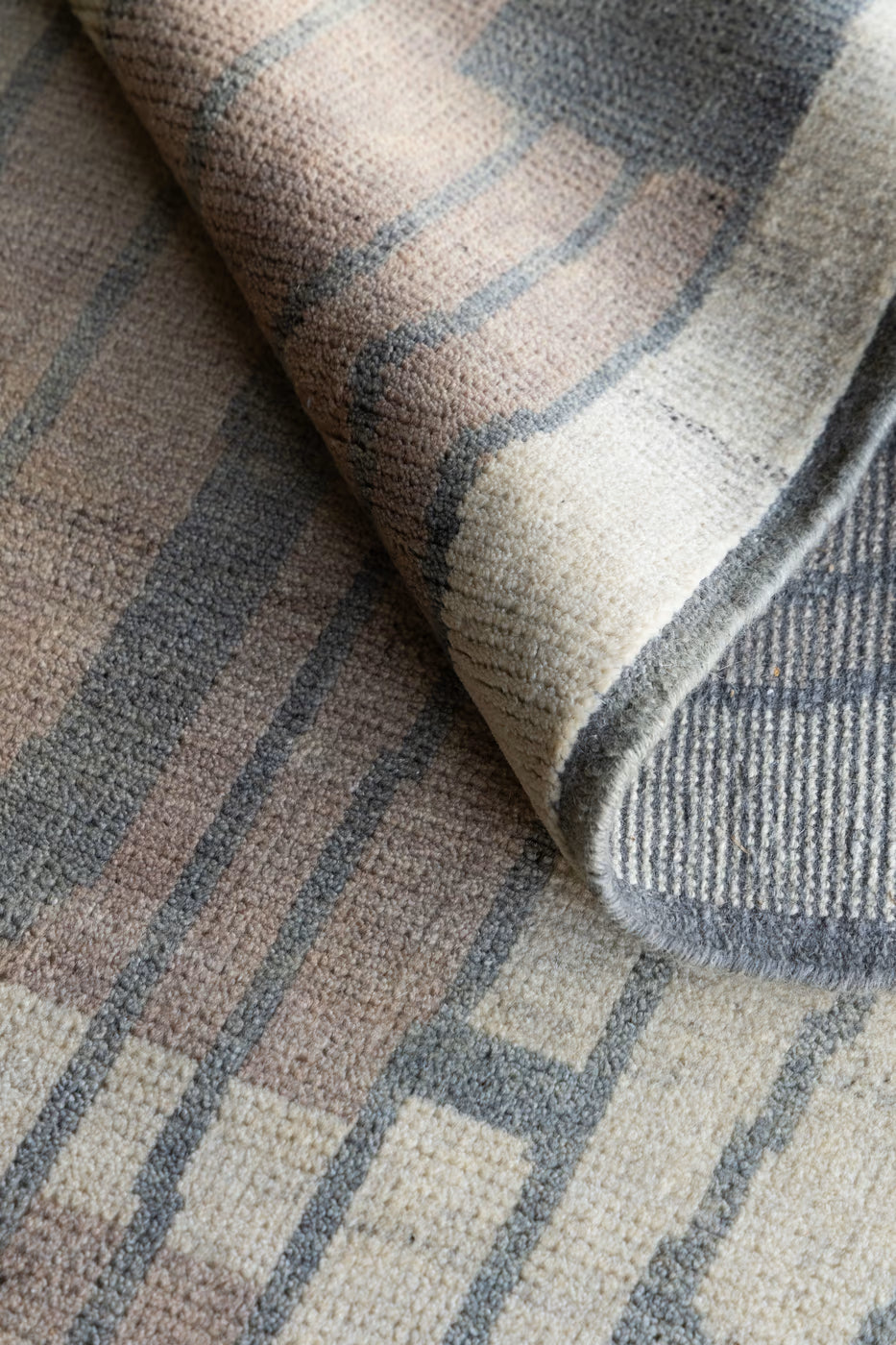 luxury modern area rug with geometric abstract pattern