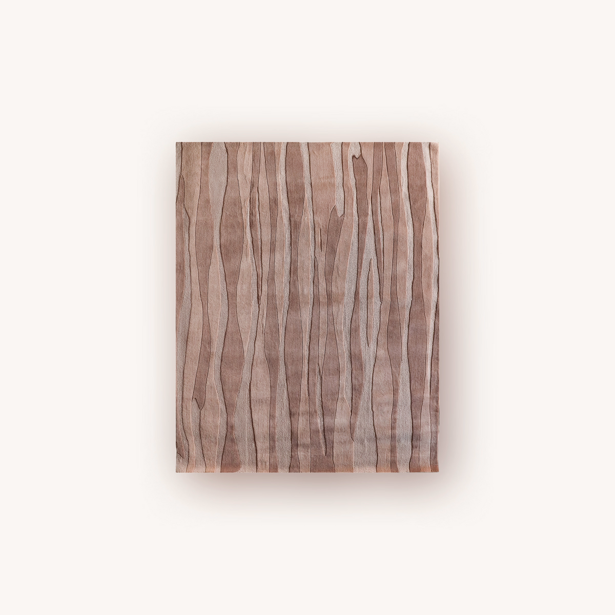 Handmade New Zealand wool rug with cut and loop texture