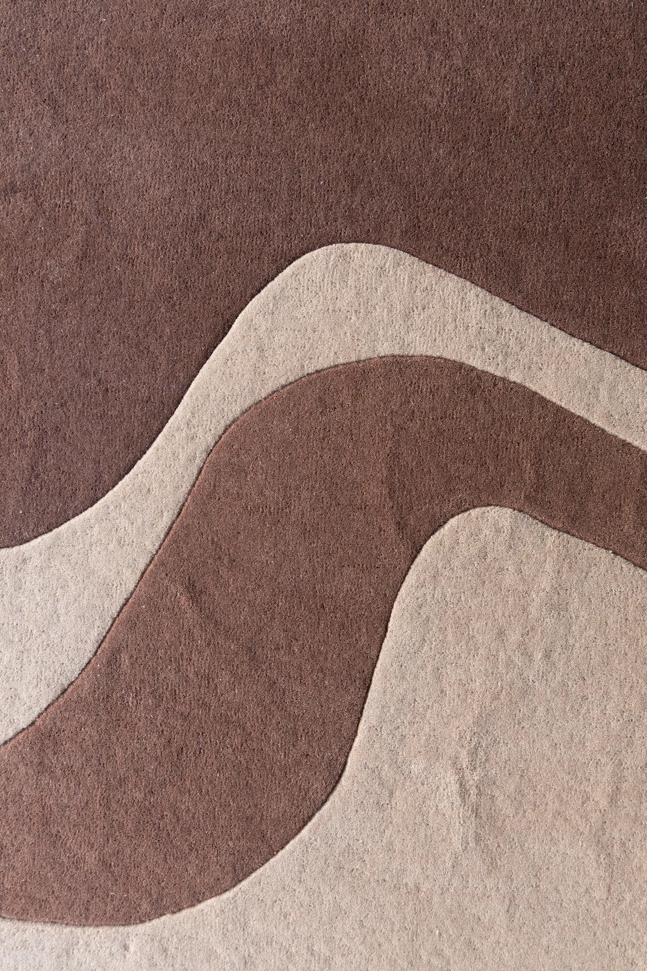 Contemporary handmade wool area rug for living room